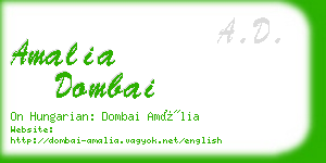 amalia dombai business card